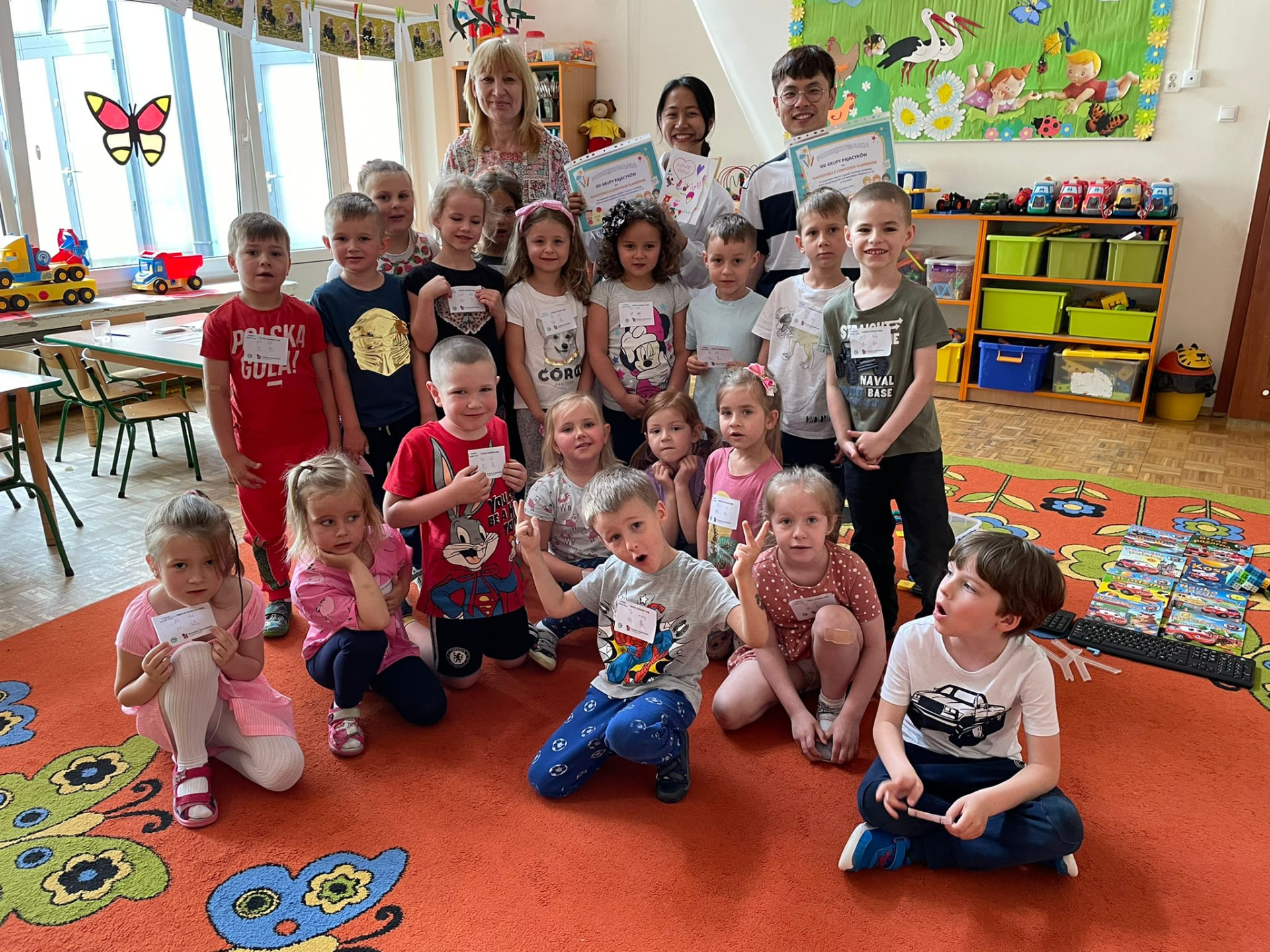 Young students after a Chinese learning activity